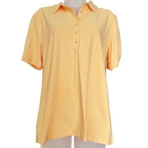 Calia Golf Yellow Polo Lightweight Short Sleeved Relaxed Shirt